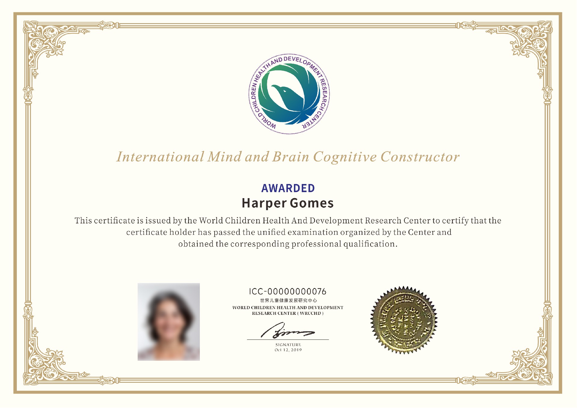 International Mind and Brain Cognitive Constructor